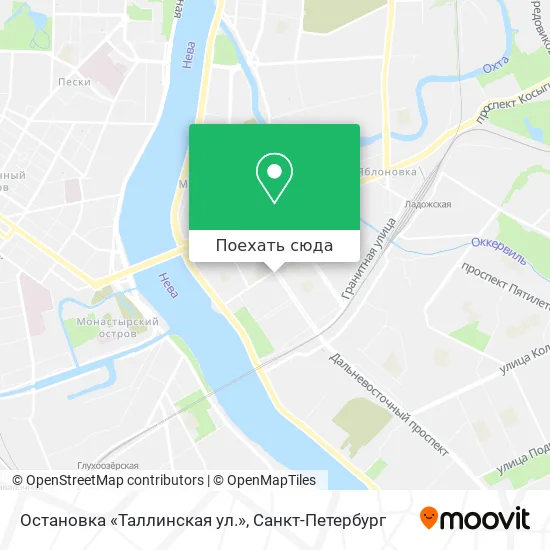 Карта Остановка «Таллинская ул.»