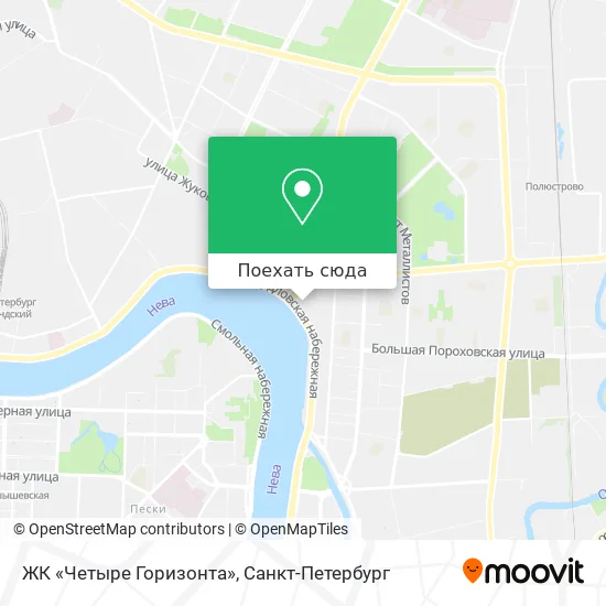 Карта ЖК «Четыре Горизонта»