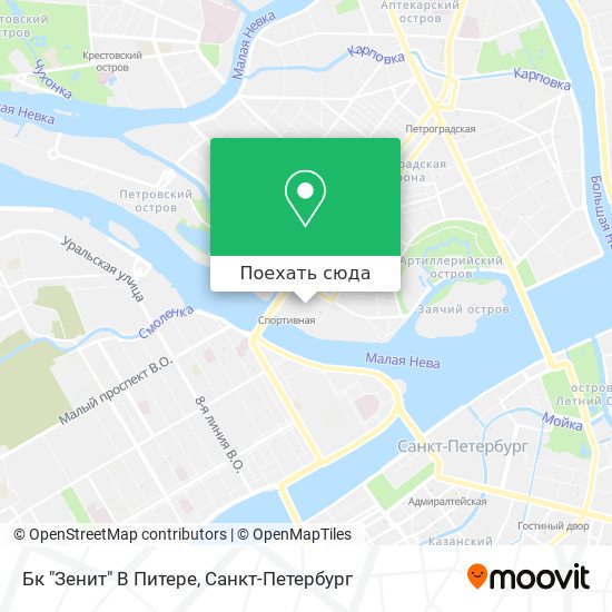 Карта Бк "Зенит" В Питере