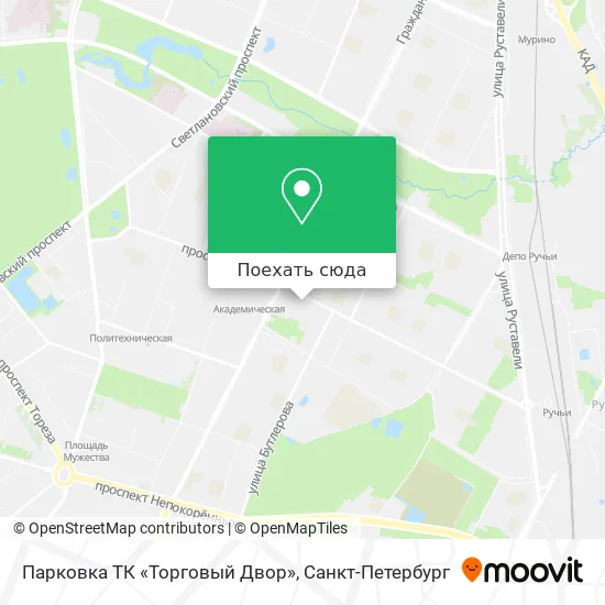 Карта Парковка ТК «Торговый Двор»