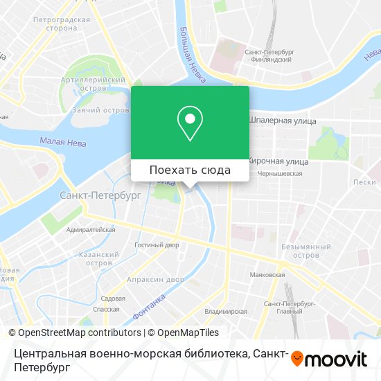 Карта Центральная военно-морская библиотека