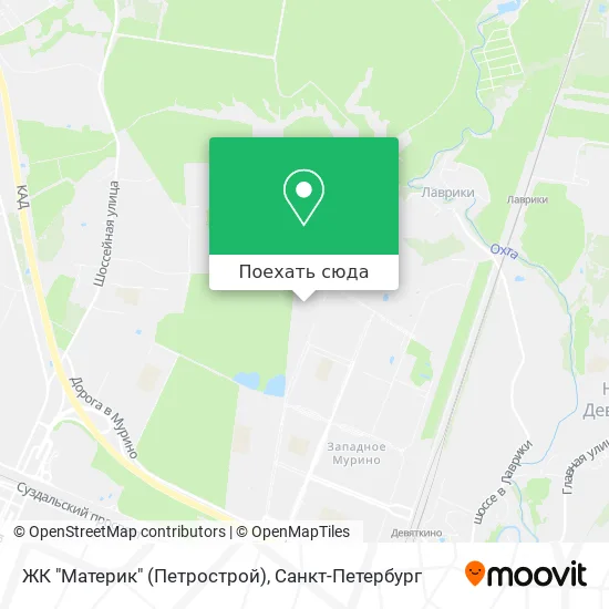Карта ЖК "Материк" (Петрострой)