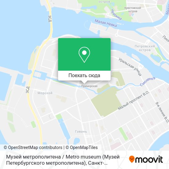 Карта Музей метрополитена / Metro museum (Музей Петербургского метрополитена)