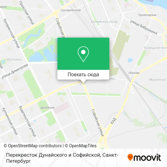 Карта Перекресток Дунайского и Софийской
