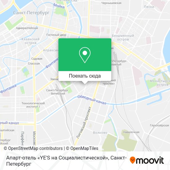 Карта Апарт-отель «YE'S на Социалистической»