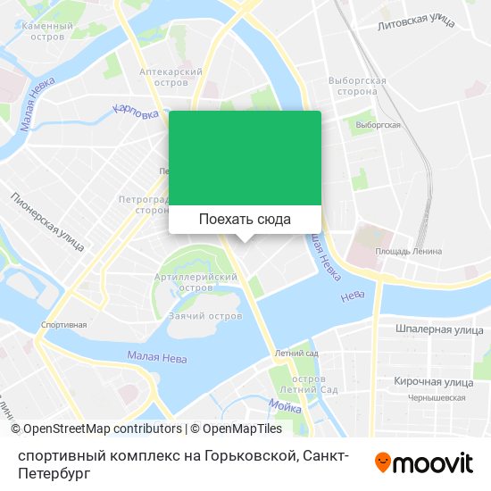 Карта спортивный комплекс на Горьковской