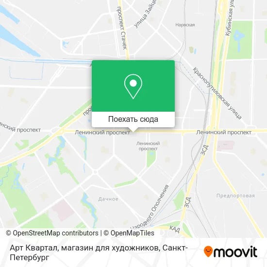 Карта Арт Квартал, магазин для художников