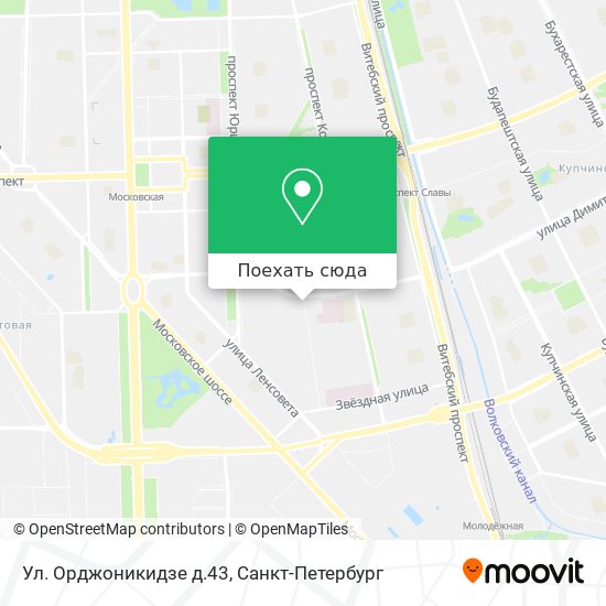 Карта Ул. Орджоникидзе д.43