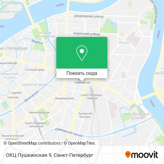 Карта ОКЦ Пушкинская 9