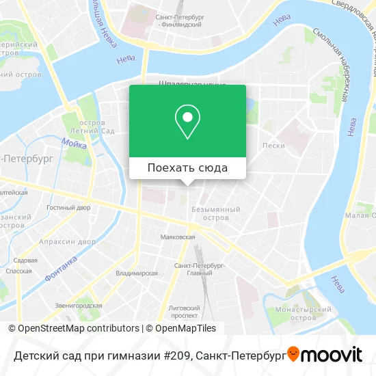 Карта Детский сад при гимназии #209