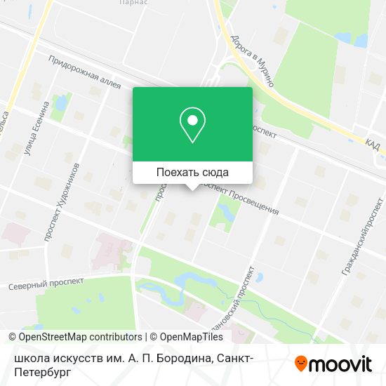 Карта школа искусств им. А. П. Бородина