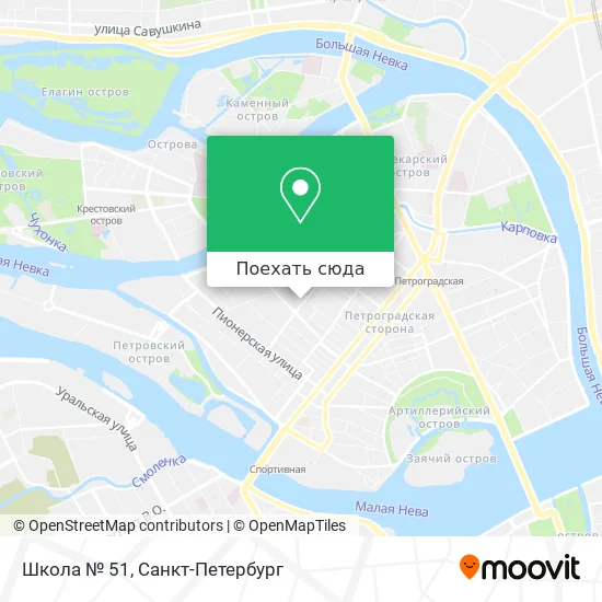 Карта Школа № 51
