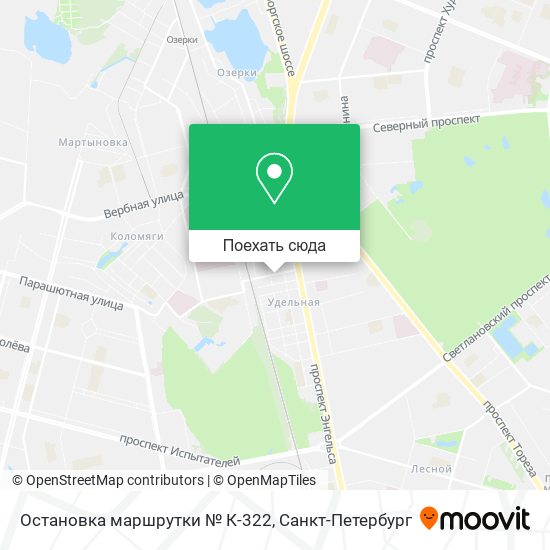 Карта Остановка маршрутки № К-322