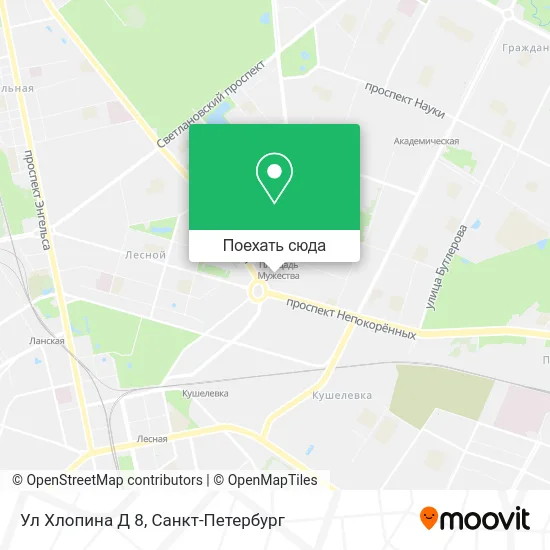 Карта Ул Хлопина Д 8