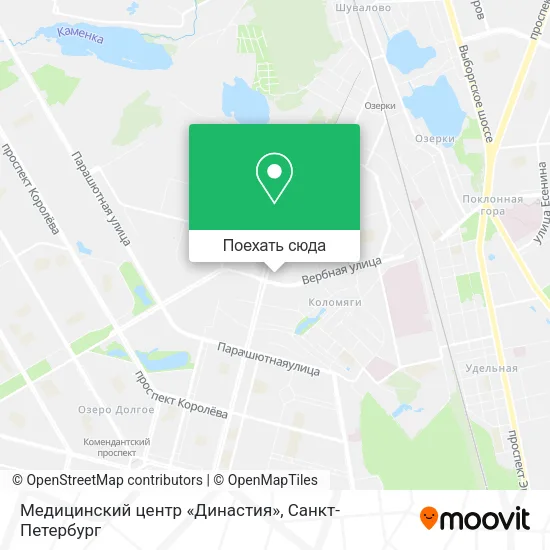 Карта Медицинский центр «Династия»