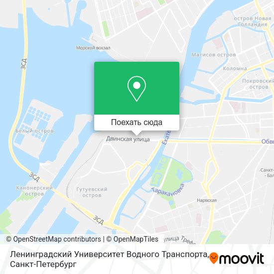 Карта Ленинградский Университет Водного Транспорта