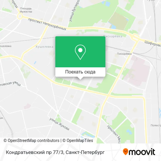 Карта Кондратьевский пр 77/3