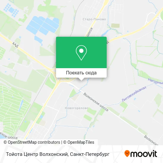 Карта Тойота Центр Волхонский