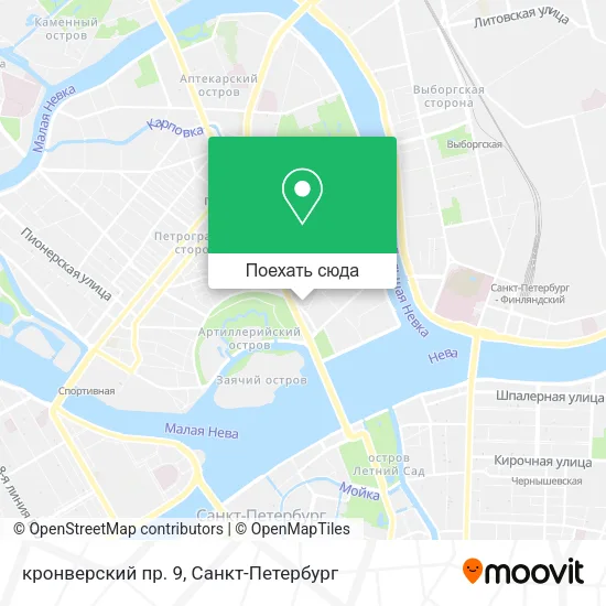 Карта кронверский пр. 9
