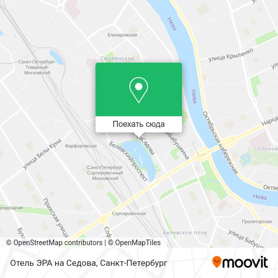 Карта Отель ЭРА на Седова