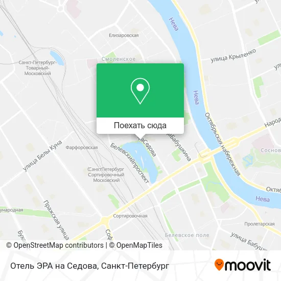 Карта Отель ЭРА на Седова