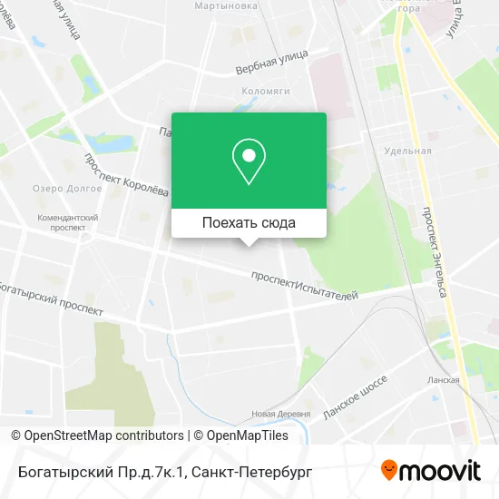 Карта Богатырский Пр.д.7к.1