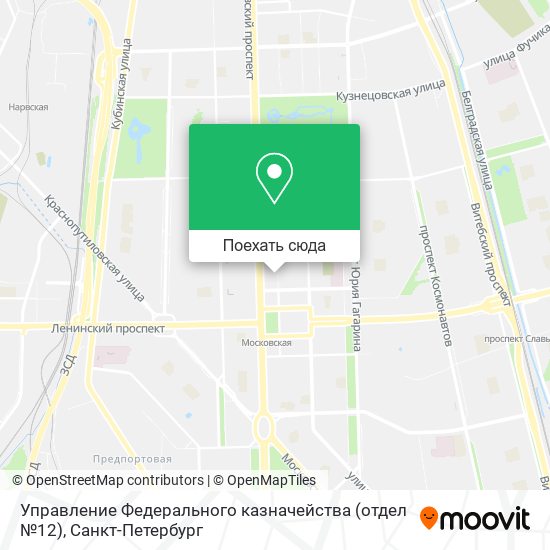 Карта Управление Федерального казначейства (отдел №12)