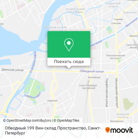 Карта Обводный 199 Вин-склад Пространство
