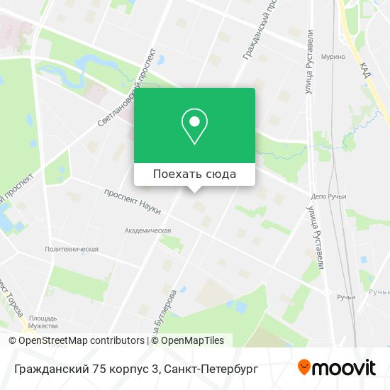 Карта Гражданский 75 корпус 3