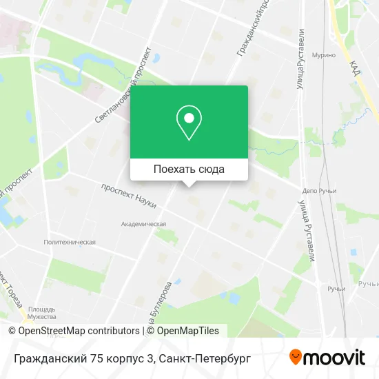 Карта Гражданский 75 корпус 3