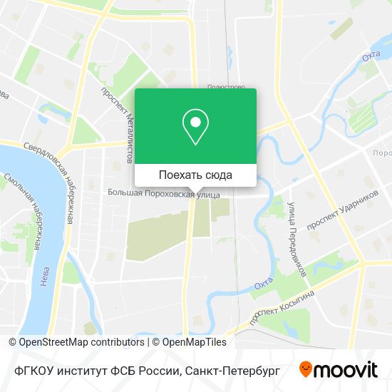 Карта ФГКОУ институт ФСБ России