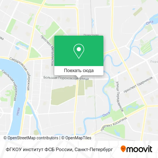 Карта ФГКОУ институт ФСБ России