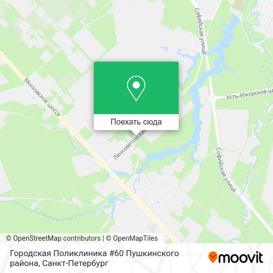 Карта Городская Поликлиника #60 Пушкинского района