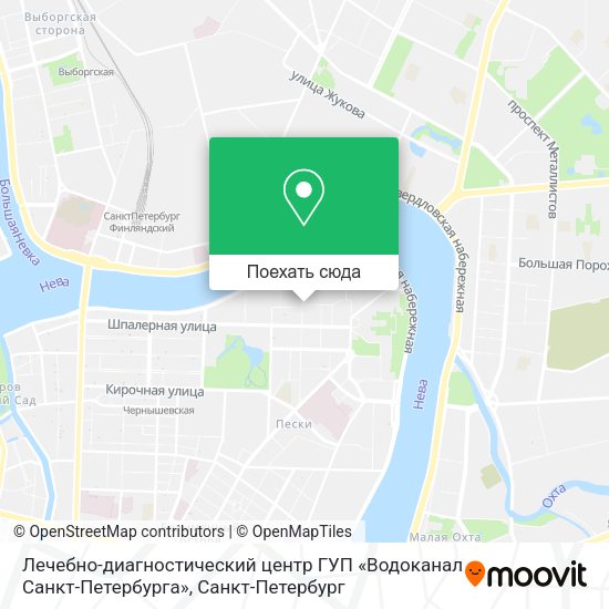 Карта Лечебно-диагностический центр ГУП «Водоканал Санкт-Петербурга»