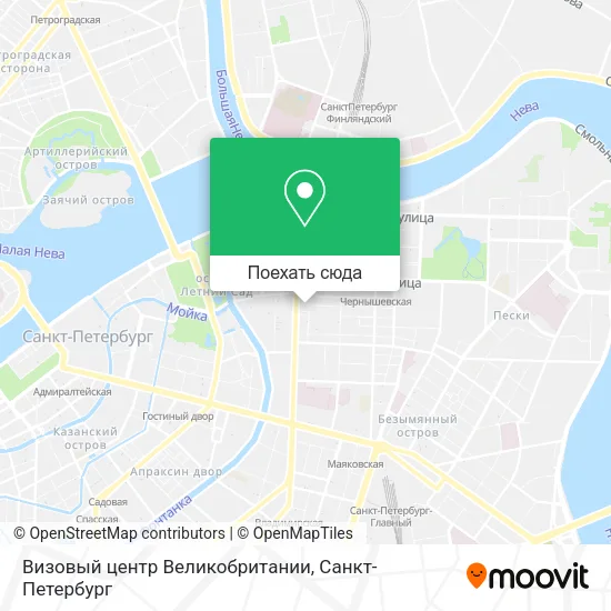Карта Визовый центр Великобритании