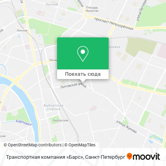 Карта Транспортная компания «Барс»