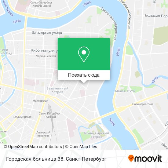 Карта Городская больница 38
