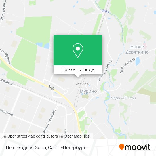 Карта Пешеходная Зона