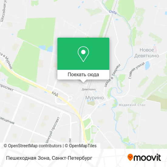 Карта Пешеходная Зона