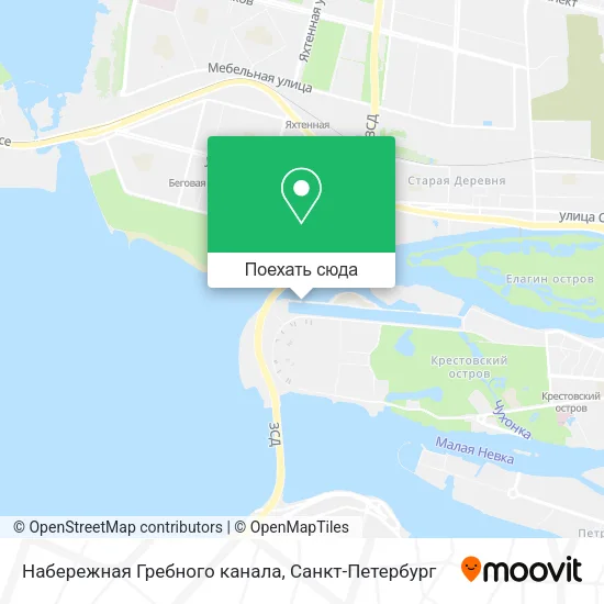 Карта Набережная Гребного канала