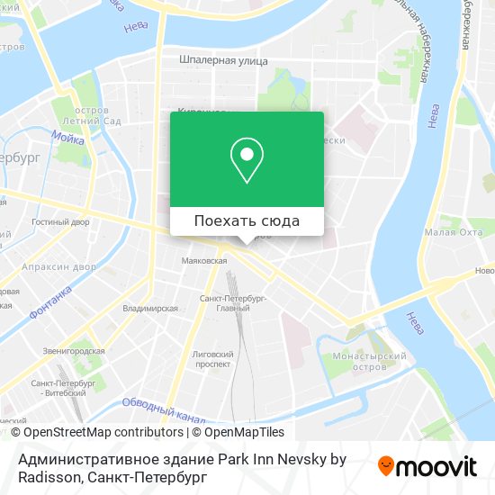Карта Административное здание Park Inn Nevsky by Radisson
