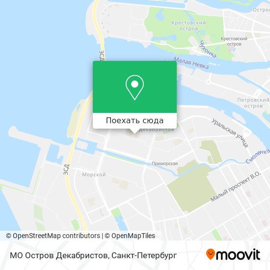 Карта МО Остров Декабристов