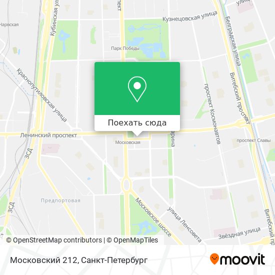 Карта Московский 212