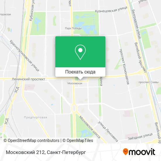 Карта Московский 212