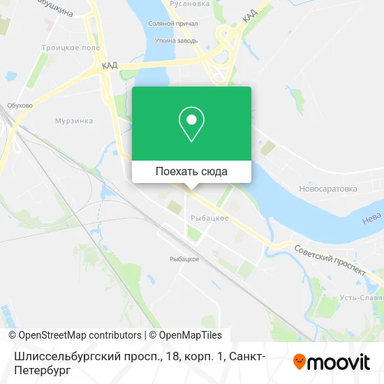 Карта Шлиссельбургский просп., 18, корп. 1