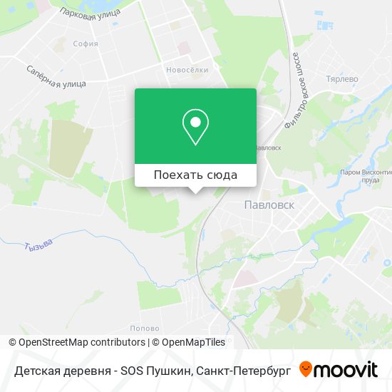 Карта Детская деревня - SOS Пушкин