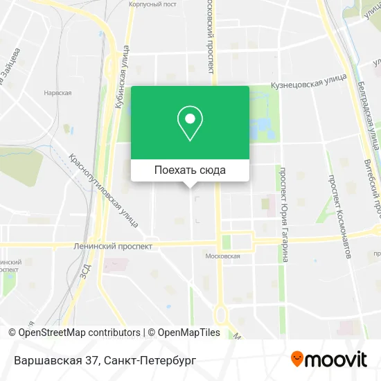 Карта Варшавская 37
