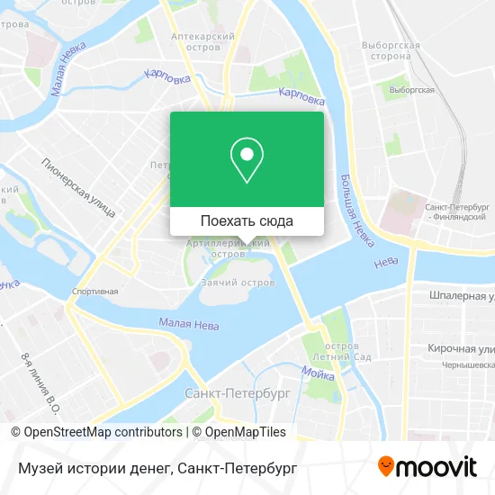 Карта Музей истории денег