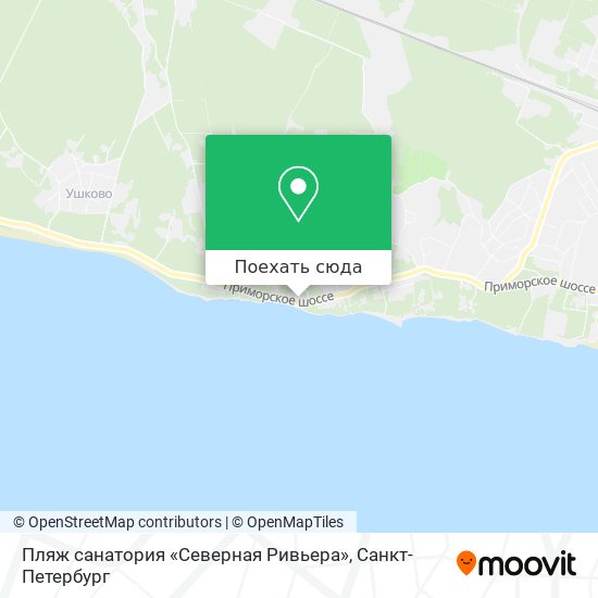Карта Пляж санатория «Северная Ривьера»