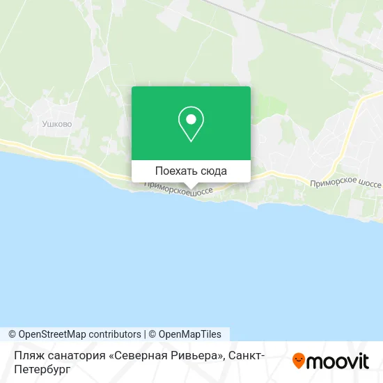 Карта Пляж санатория «Северная Ривьера»